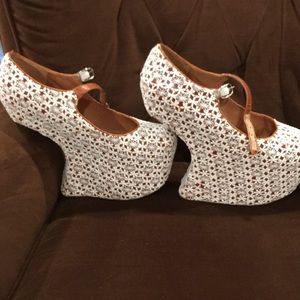 Jeffrey Campbell Night Walk white crochet